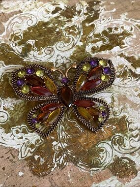 Vintage MONET Butterfly Brooch Pin